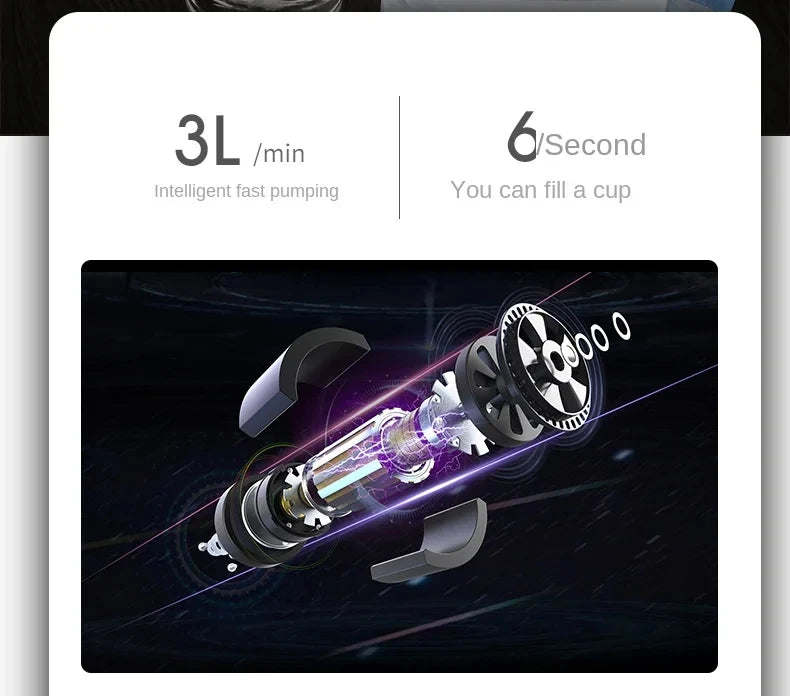 Automatic Water Press Household Barreled Water Electric Water Pump USB Rechargeable Mineral Water Pump Portable Water Dispenser