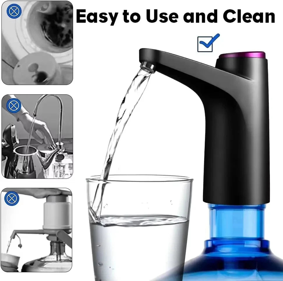 Automatic Water Press Household Barreled Water Electric Water Pump USB Rechargeable Mineral Water Pump Portable Water Dispenser